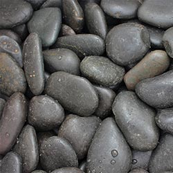 Ornate Polished Black Pebbles