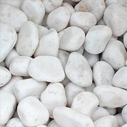 Ornate Polished White Pebbles